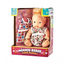 Toptan Minnoş Bebek Oyuncak Yedek Elbiseli Et Bebek Müzikli