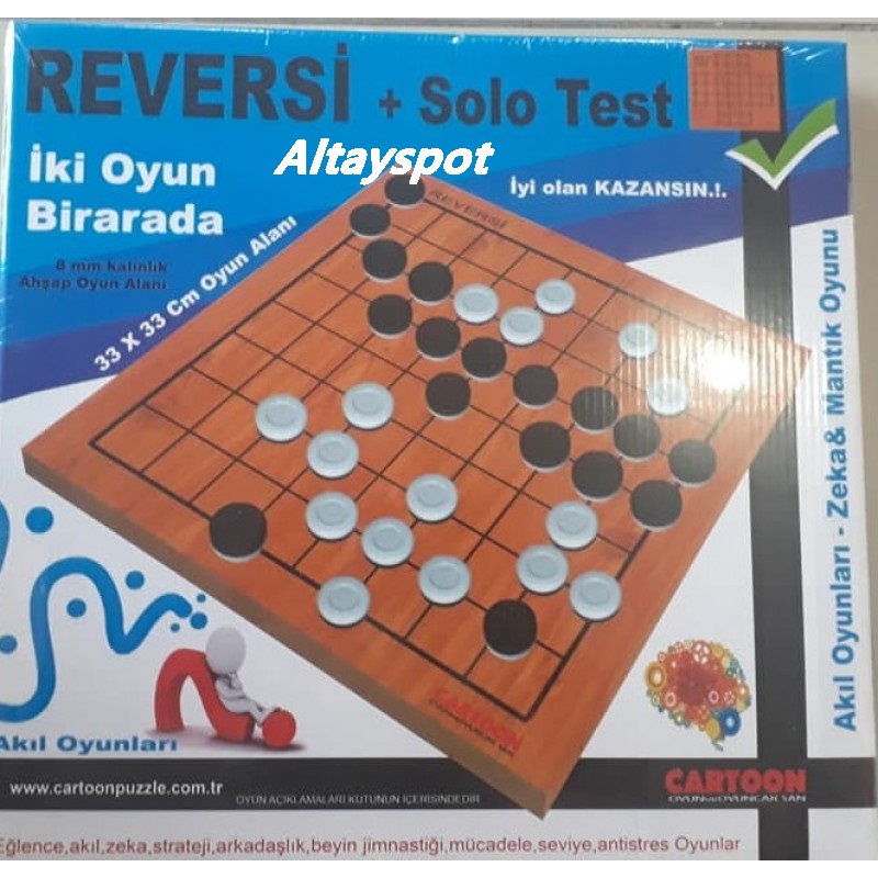 Toptan Reversi Ve Solo Test Oyunu Ahşap