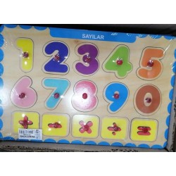 Toptan Tutmalı Ahşap Yapboz Sayılar