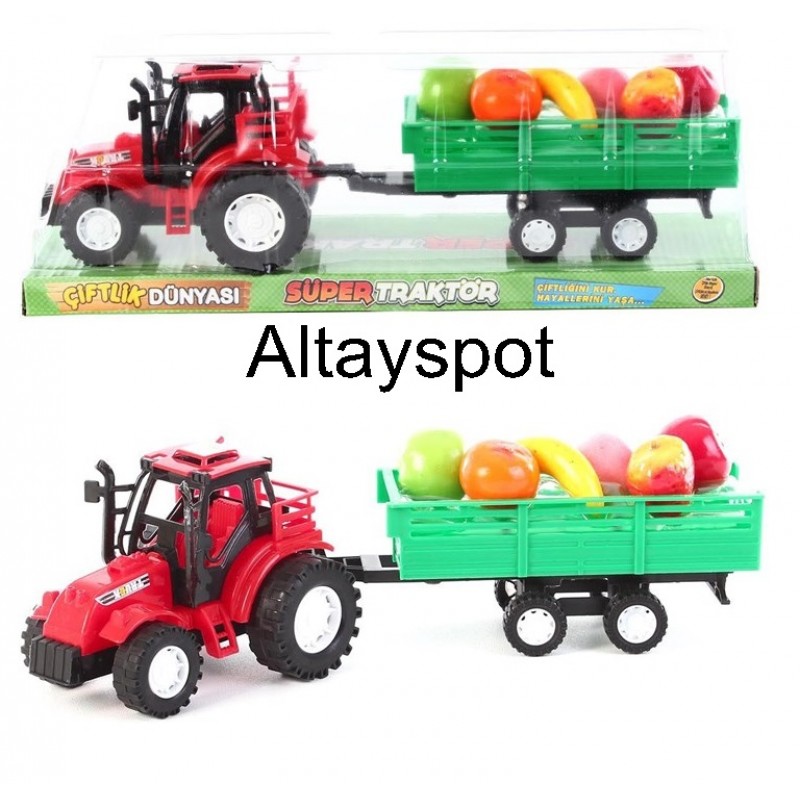 Toptan Oyuncak Meyveli Traktör Seti