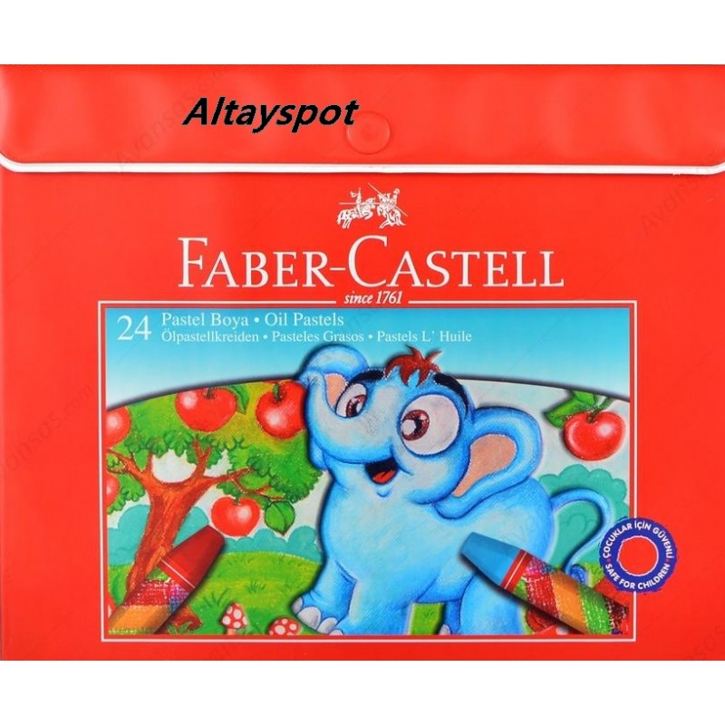 Toptan Faber Castell 24 Lü Çantalı Pastel Boya