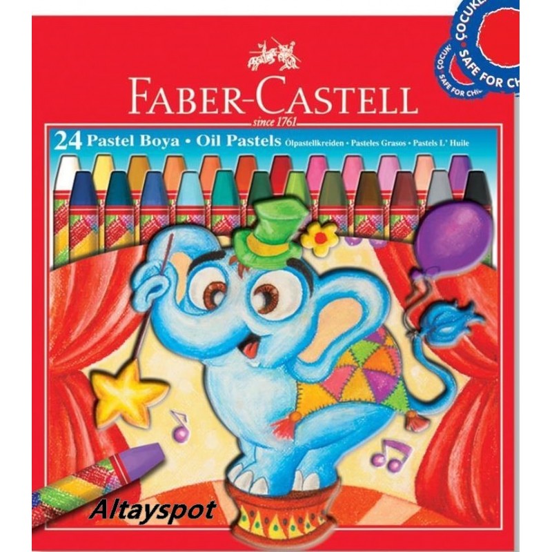 Toptan Faber Castell Pastel Boya Karton Kutu 24 Renk
