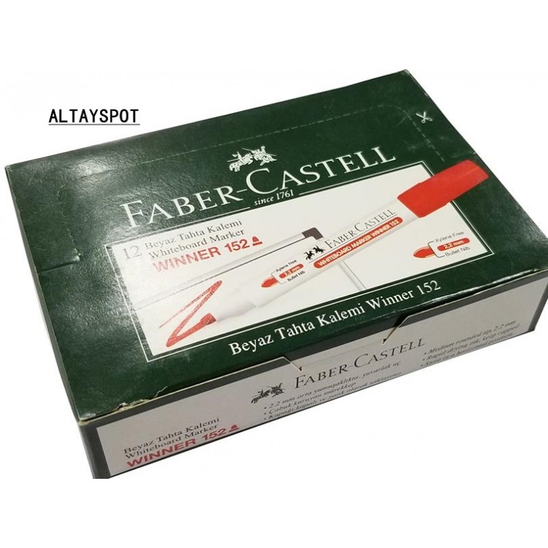 Toptan Faber Castell Beyaz Tahta Kalemi Kırmızı Yazılı