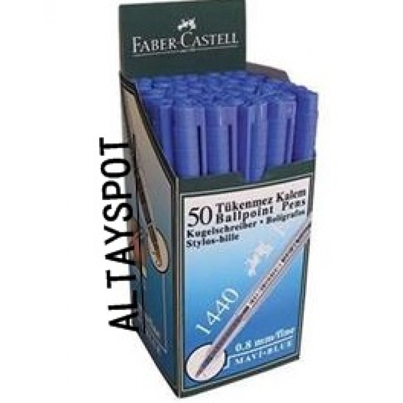 Toptan Faber Castell 1440 Tükenmez Kalem 50 Li Mavi Renk