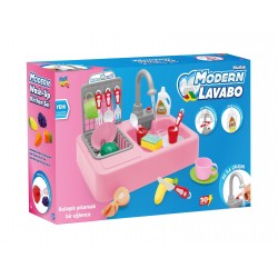 Toptan Oyuncak Modern Çeşmeli Lavabo Set Pilli Mutfak Seti Oyuncak