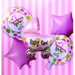 Toptan 45 Cm 75 Cm Baby Girl Set Pembe Folyo