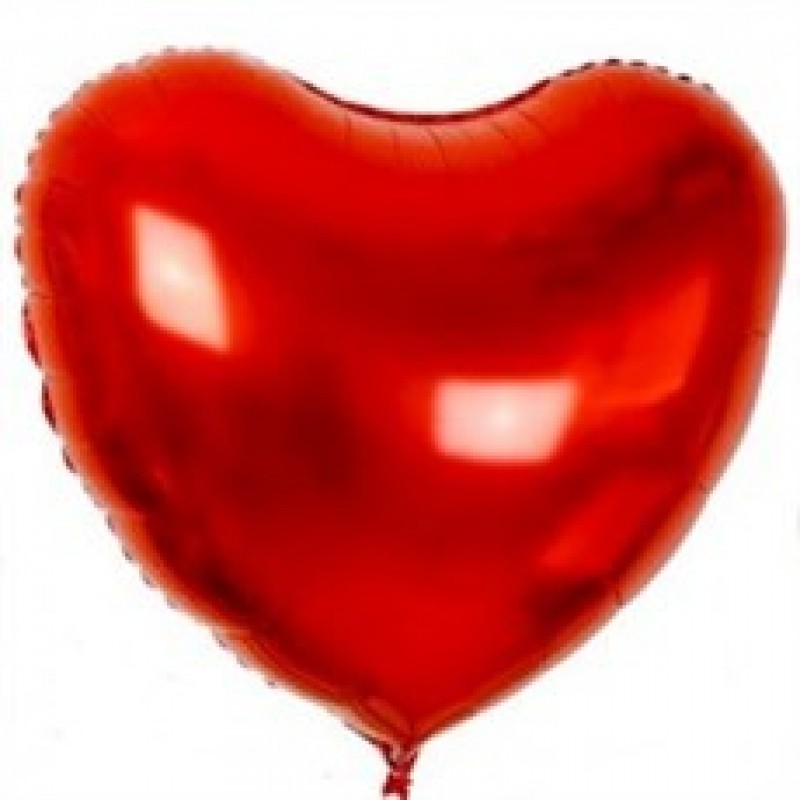 Toptan 90 Cm Folyo Kalp Kırmızı Balon