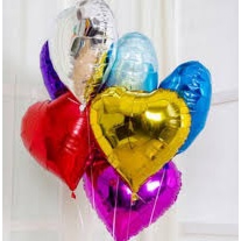 Toptan 45 Cm Folyo Kalp Balon 