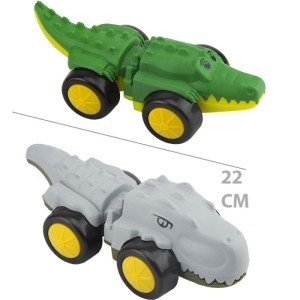 Toptan Arabalı Dinazor Oyuncak 2 Li