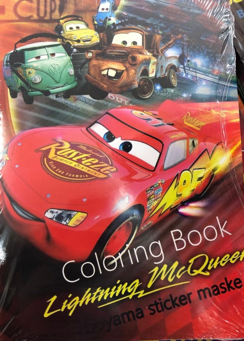 Toptan Cars Şimşek McQueen Boyama, Sticker ve Maske Aktivite Kitabı