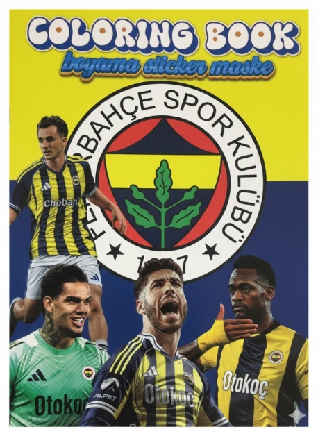 Toptan Fenerbahçe Boyama Kitabı Stickerli Maskeli