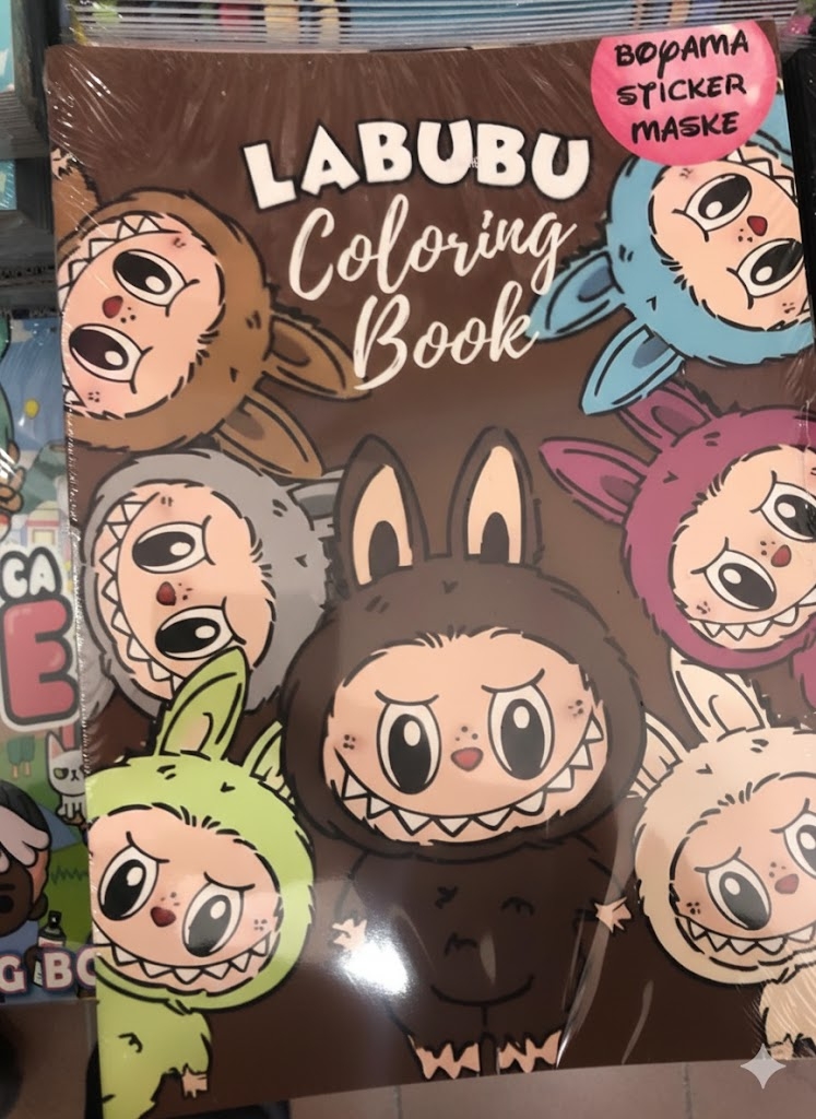 Labubu Coloring Book  Sticker Maske Eğlencesi