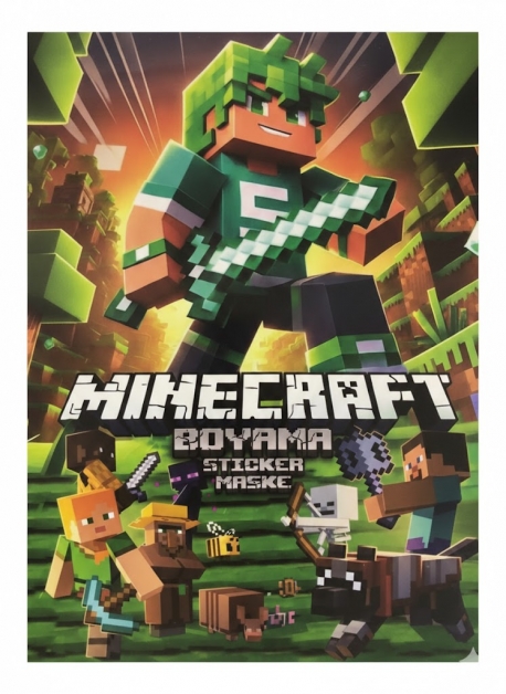 Toptan Minecraft Boyama Kitabı Sticker Ve Maskeli