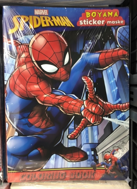 Toptan Spider-Man Boyama, Sticker ve Maske Aktivite Kitabı