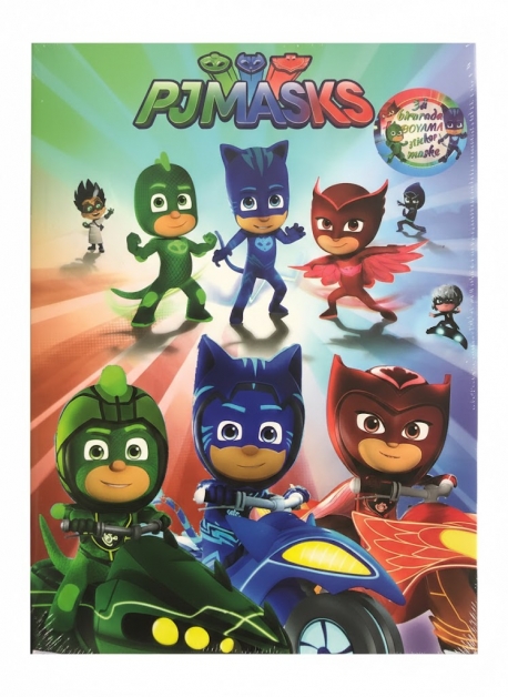 Toptan PJ Masks (Pijamaskeliler) Boyama, Sticker ve Maske Seti