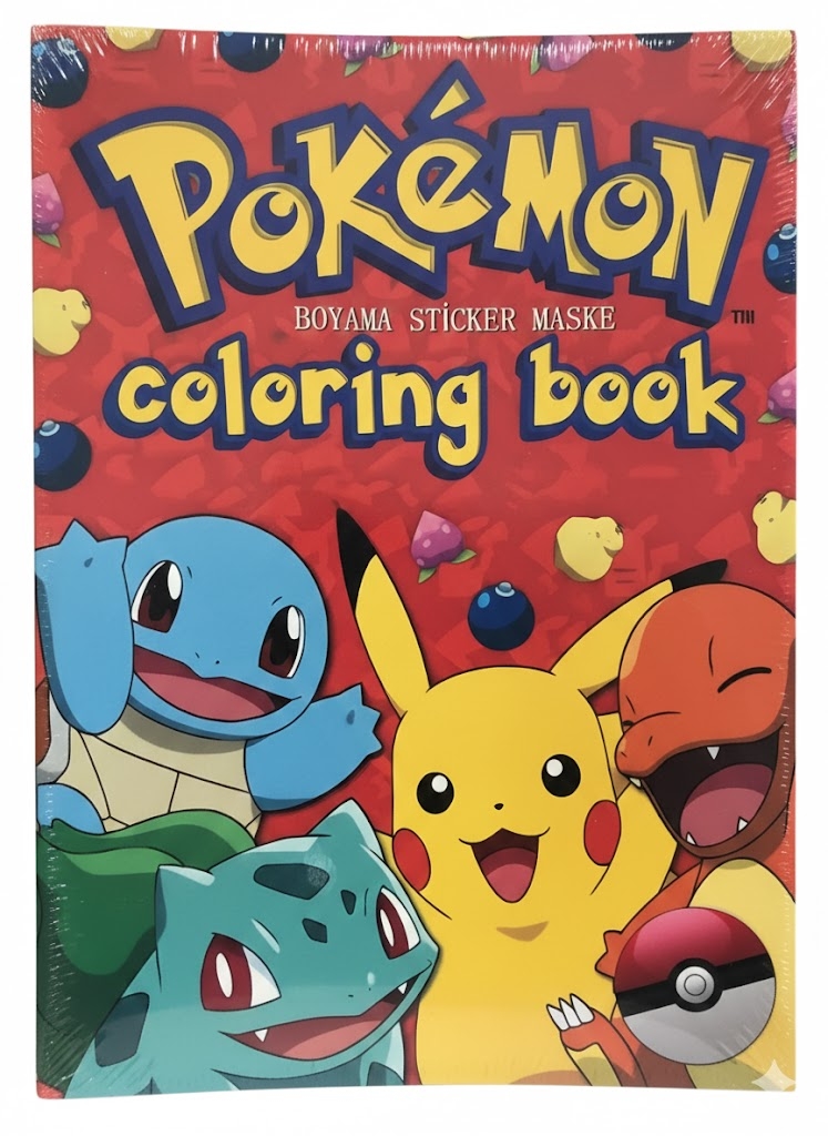 Toptan Pokemon Boyama, Sticker ve Maske Aktivite Kitabı