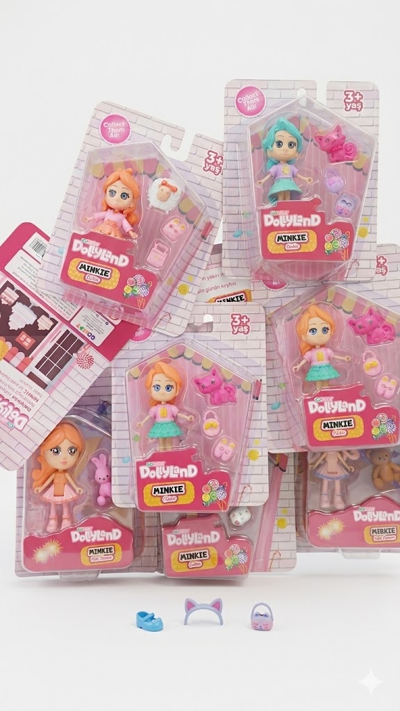 Toptan Gokidy DollyLand Minkie Cuties Sürpriz Figür Seti Oyuncak