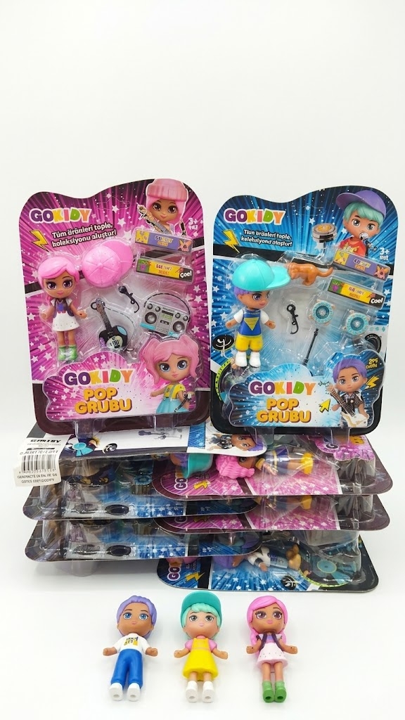 Toptan Gokidy Pop Grubu - Aksesuarlı Mini Müzik Grubu Bebekleri