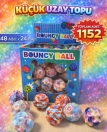 Toptan Zıplayan Küçük Uzay Topu - Krater Tasarımlı Yüksek Sıçrayan Stres Topu (48'li Paket)