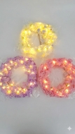 Toptan Led Işıklı Çiçekli Taç Seti (Pembe, Mor, Beyaz)
