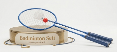 Toptan Badminton Takımı 2'li Raket ve Mantar Top Seti – Fileli Çantalı Raket Seti