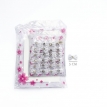 Toptan 5 cm Taşlı Mini Kurdele Toka Seti (Çoklu Paket) - Beyaz Elbise ve Saç Aksesuarı