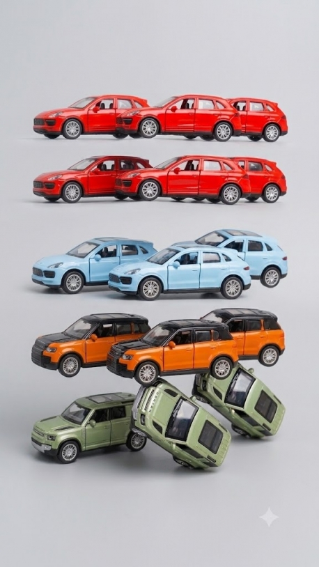 Toptan Premium Metal SUV ve Kompakt Model Araba Seti - 8 Parça Oyuncak Metal