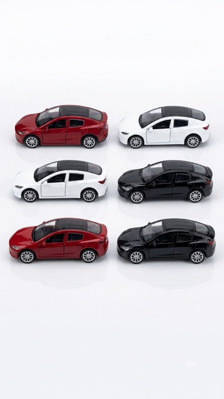 Toptan Premium Metal Çek Bırak Oyuncak Araba Seti - 6 Parça (Model Binek)