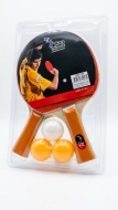 Toptan Can Sport Masa Tenisi Raket Seti - 2 Raket + 3 Top Pinpon Seti
